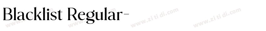 Blacklist Regular字体转换